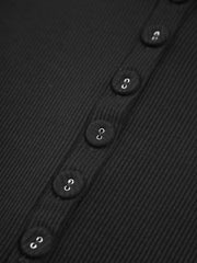 Düğmeli Uzun Kollu Bluz