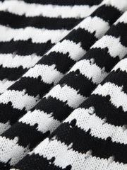 Geniş Kesim Dalgalı Çizgili Kazak