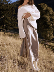 Vanilya Boğazlı Geniş Kesim Kazak