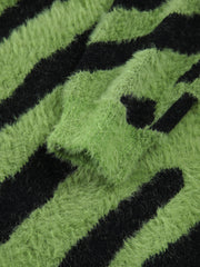 Doğa Büyüsü Zebra Desenli Kabarık Kazak