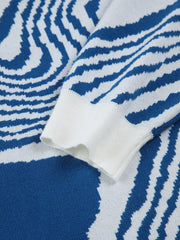 Deniz Dalgaları Örgü Kazak