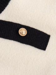 Kontrast Dikişli Süveter Yelek