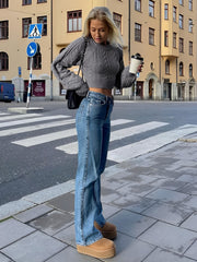 Sırtı Açık Örgü Kazak