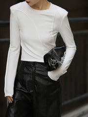 Omuz Pedi Detaylı Uzun Kollu Üst