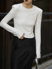 Omuz Pedi Detaylı Uzun Kollu Üst