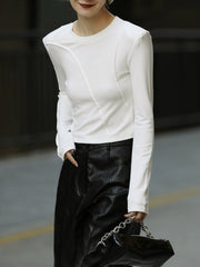 Omuz Pedi Detaylı Uzun Kollu Üst