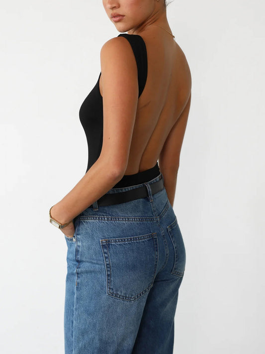 Slinky Açık Sırtlı Kolsuz Bodysuit