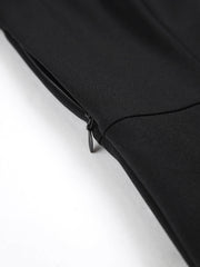 Ceket Tarzı V Yaka Düğmeli Kısa Elbise