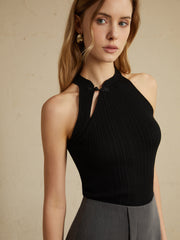 Nostaljik Düğmeli Örgü Süveter