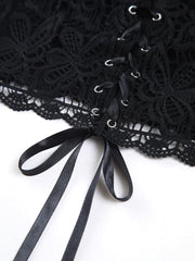 Bağcıklı Sırtı Açık Kısa Bluz