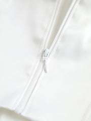 Kontrast Bağlama Detaylı Saten Üst