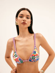 Tropikal Çok Renkli Mayolu Takım