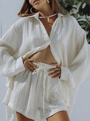 Cepli Bağcıklı Şort Takımı