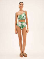 Çiçekli Tek Omuzlu Bikini Takımı