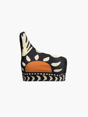 Kuş Desenli Asimetrik Yaka Mayo Takımı