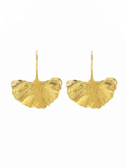 Ginkgo Yaprağı Küpeler