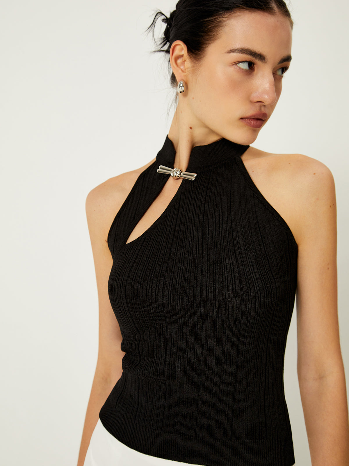 Asimetrik Düğmeli Hırka