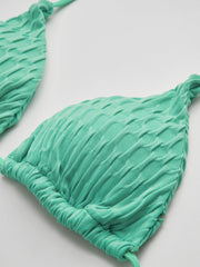 Düğümlü Sırt Bağlamalı Bikini Takımı