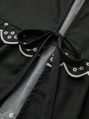 Volanlı Desenli Bağlamalı Bluz