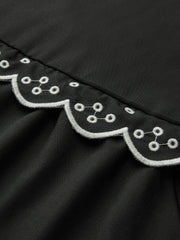 Volanlı Desenli Bağlamalı Bluz