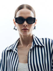 Büyük Çerçeveli Kedi Gözü Nostaljik Güneş Gözlüğü