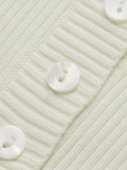 Örgü Hırka Yarım Yuvarlak Yaka Uzun Kollu