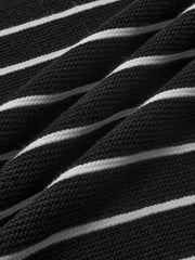 Çizgili V Yaka Bağlamalı Süveter