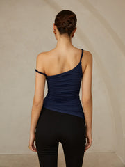 Asimetrik Düz Askılı Bluz