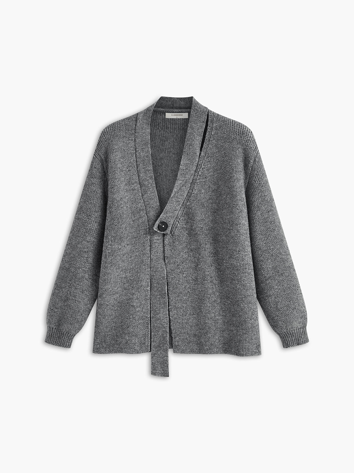 Nostaljik V Yaka Düğmeli Hırka