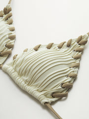 Halka Detaylı Dantelli Yüzme Takımı