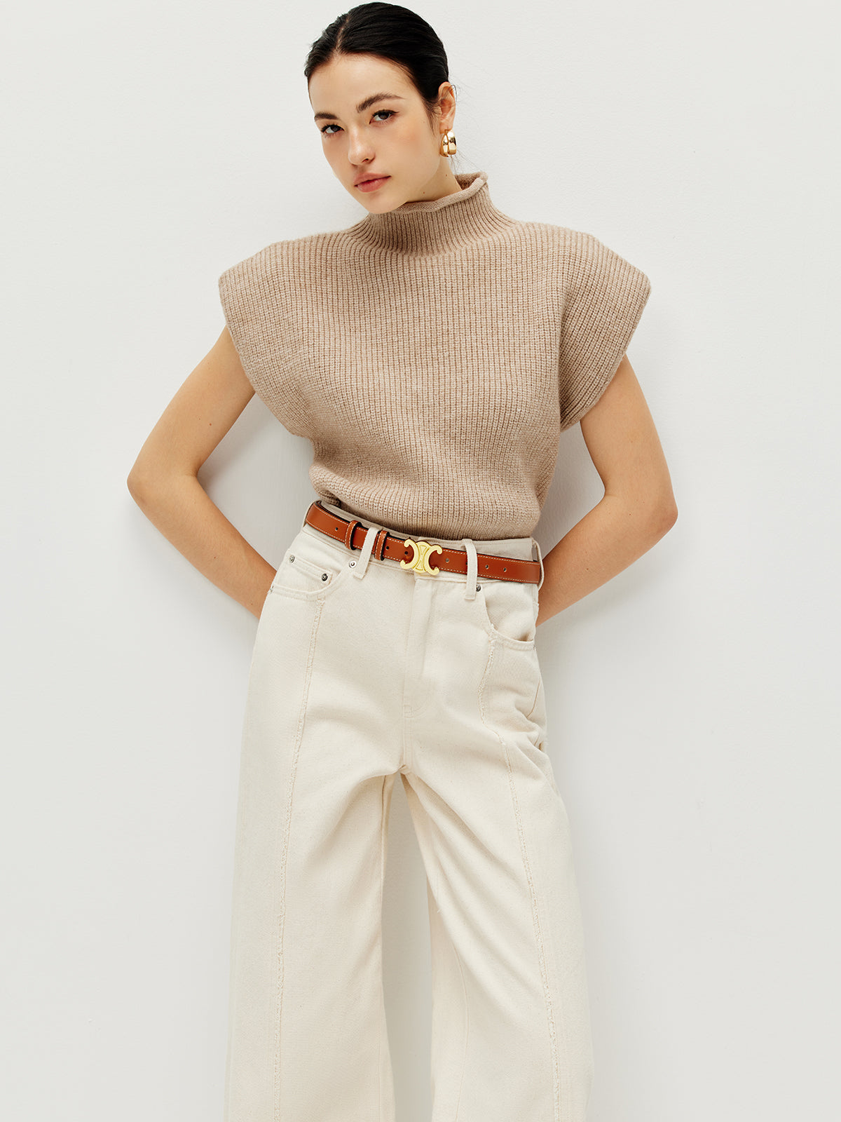 Kısa Kollu Sıcak Örgü Kazak