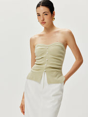 Askısız Yırtmaçlı İnci Kazak Yelek