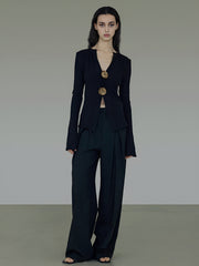 Bohem Bölünmüş Örgü Tişört