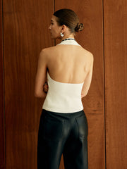 Sırtı Açık Dantel Detaylı Süveter