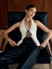 Sırtı Açık Dantel Detaylı Süveter