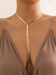 Altın Yılan Zincirli Dönen Püsküllü Kolye