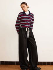 Eski Stil Çizgili Uzun Kollu Tişört