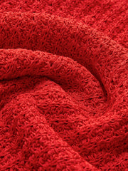 Dalga Kesim Yaka Örgü Yelek