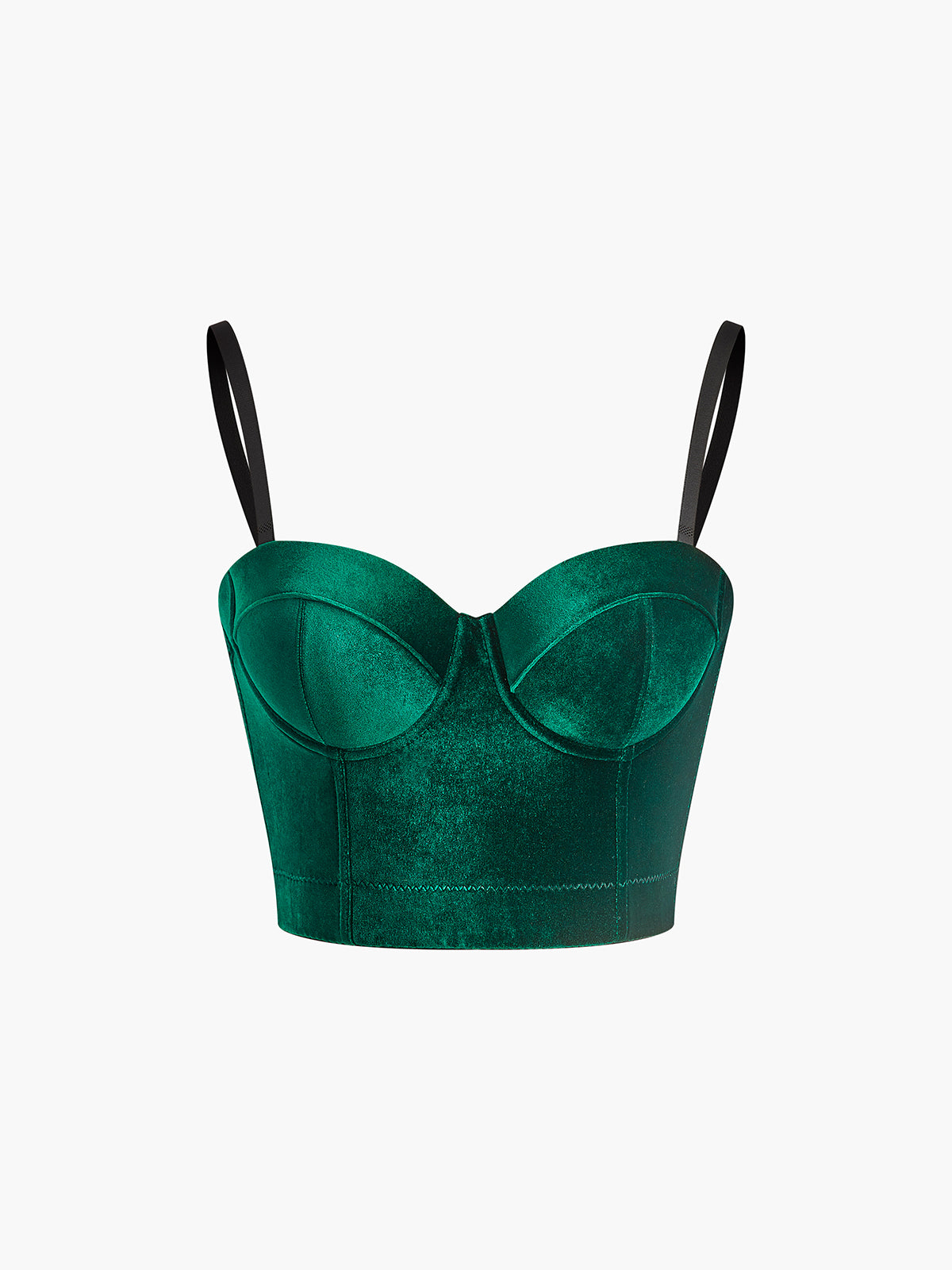 Kadife Kolsuz Kısa Elbise Kalp Yaka