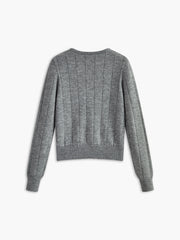 Yuvarlak Yaka Düğmeli Hırka