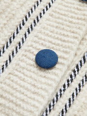 Kontrast Dikişli V-Yaka Cep Detaylı Hırka