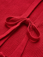 Kravat Yakalı Örgü Süveter