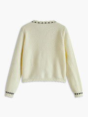 Şık Dalgalı Kenar Detaylı Hırka