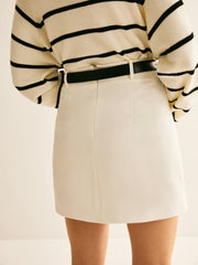 Arka Fermuarlı A Kesim Etek