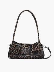 Leopar Desenli Tokalı Koltuk Altı Çantası