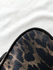 Leopar Desenli Tokalı Koltuk Altı Çantası