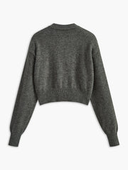 Sıcak Düğmeli Örgü Hırka