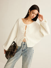 Bağcıklı Örgü Hırka