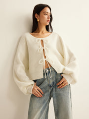 Bağcıklı Örgü Hırka