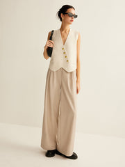 Asimetrik Düğmeli Yelek